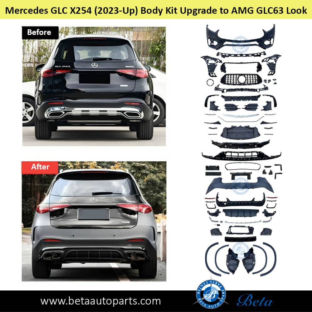 Body Kit Upgrade to GLC63 Look for Mercedes GLC X254 2023-Up models rear side Body Kit Upgrade to GLC63 Look for Mercedes GLC X254 2023-Up models rear side